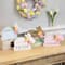8&#x22; Floral Bunny Wooden Tabletop Easter Signs, 4ct.